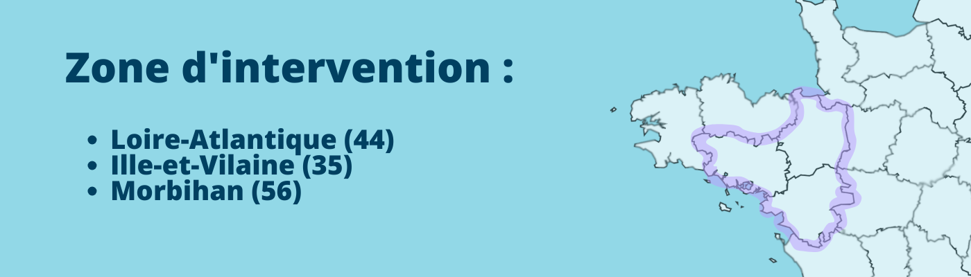 Zone d'intervention eau Claire Piscine 44 35 et 56
